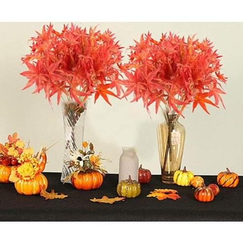 84cm Fall Silk Artificial Maple Leaves Thanksgiving Faux Plants For Home Fireplace Table Decoration Hanging Fake Plant Garland