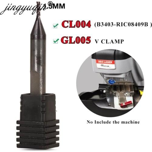 Jingyuqin 1.5mm V CLAMP GL005 /CL004(B3403-RIC08409B ) Key Cutter For Keyline Bianchi 994 Laser Milling Cutter Lochsmith Tool
