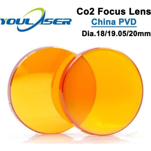 China ZnSe Co2 Laser Lens 18 19.05 20mm Dia. FL50.8 63.5 75 101.6mm For Laser Engraving Cutting Machine Free Shipping