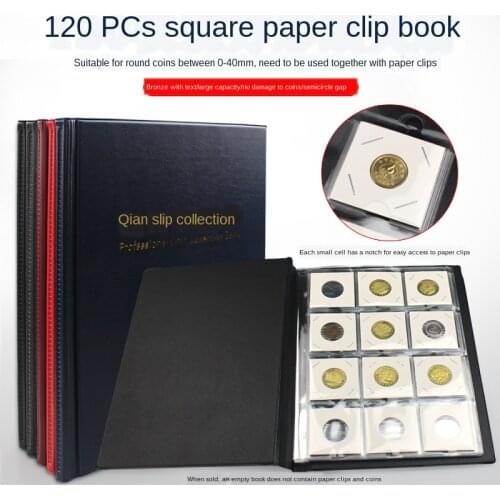 Mingtai square paper clip book (120 pieces/Coin Book/coin location Book/collection book)