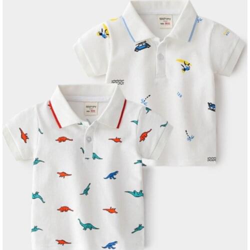 Summer Baby Boys Girls Polo Shirt Kids Short Sleeve Lapel Clothes Children Cotton Breathable Tops Outwear Shirts School Uniform