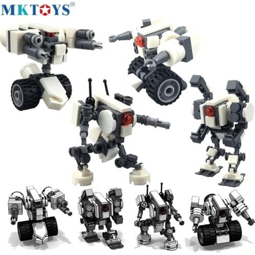 Mini Robot Fighter Mech Building Blocks Military Wars Series Mechanical Soldier Squad MOC 3D Model Figures DIY Bricks Boys Toys