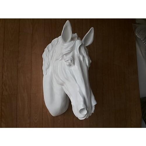 Sales Pure New arrival Home decoration animal head wall mural Horse head wall decoration supplies gangnam ktv soft