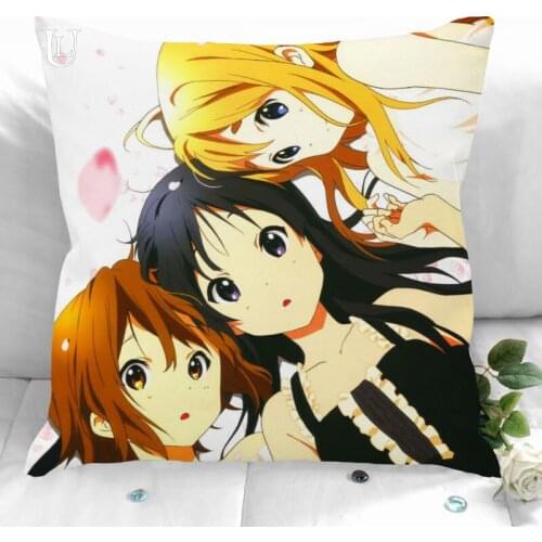 New Custom K-ON!Pillowcases Printed Square Pillowcase Home Decorative Zipper Pillow Cover 35X35cm40X40cm(One Side)