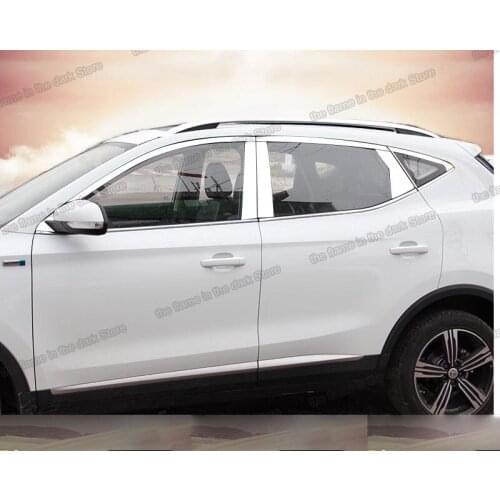 Lsrtw2017 Stainless Steel Car Window Trims for Mg Zs 2018 2019 2020 2021 decoration accessories exterior styling ev