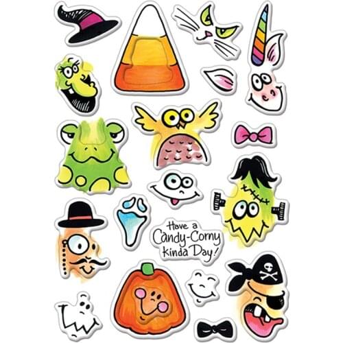 Halloween Corny Candy Clear Stamp DIY Stencil For Scrapbooking Album Photo Embossing Transparent seal Template Paper Card New