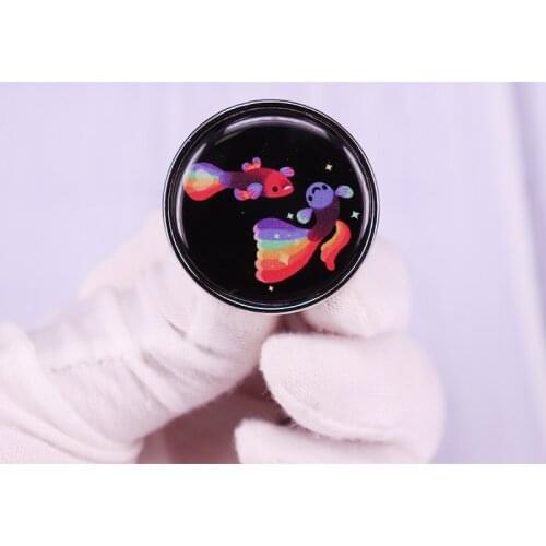 Rainbow guppy 5 Pin Brooch To celebrate LGBT pride day Love is love Badge Fashion Jewelry Decor