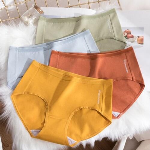 Multicolor Cotton Panties for Women Fashion Sexy Letter Seamless Brief Underpants for Ladies Gifts Soft Underwear M-XL
