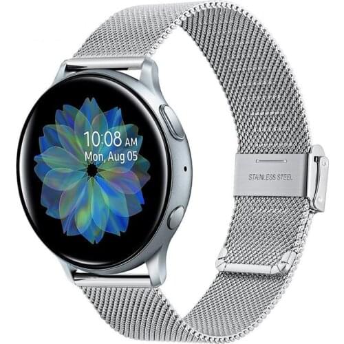 22mm 20mm stainless steel for Samsung galaxy watch 3 strap 46MM band for Active 2 gear S3 metal bracelet replacement accessories