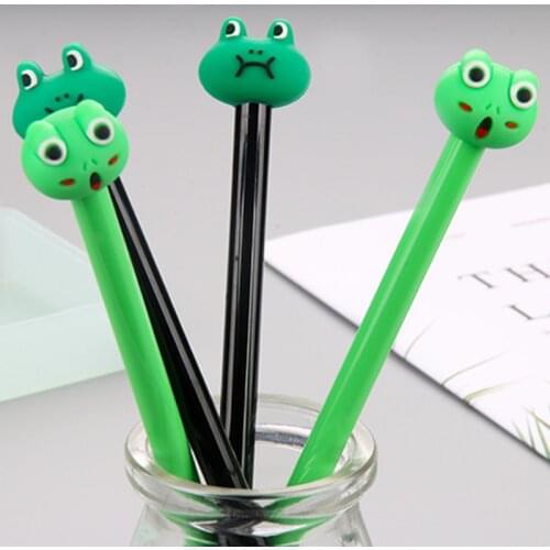 Three-dimensional Frog Kawaii Gel Pen Office School Supplies Student Korea Stationery Black Ink Signing Pen School Writing Pen