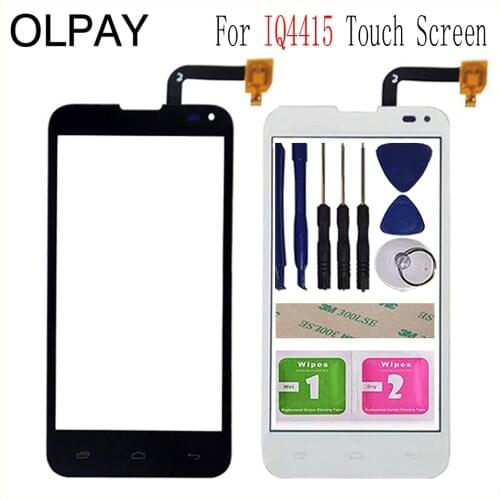 4.5'' Mobile Phone For Fly IQ4415 4415 Touch Screen Glass Digitizer Panel Lens Sensor Tools Free Adhesive And Wipes