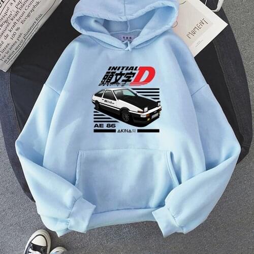 Anime Initial D Hoodies Fashion Print AE86 Hoodie R32 Sweatshirts Coat Jacket Men Women Harajuku Sweatshirt y2k hombre sudadera