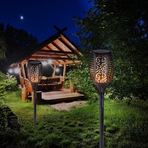 Solar Flame Light Outdoor IP65 Waterproof LED Garden Torch Lamp for Yard Garden Solar Bollard Light Led Solar Stick Lights