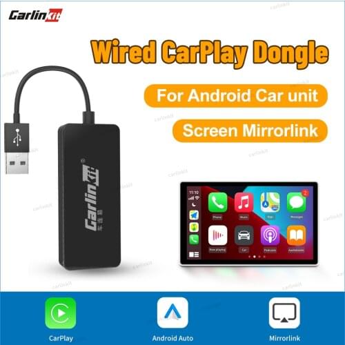 Carlinkit USB CarPlay Dongle Android Auto for Refit Android Screen Multimedia Player Autokit Smart Link Wired Adapter IOS14 Map