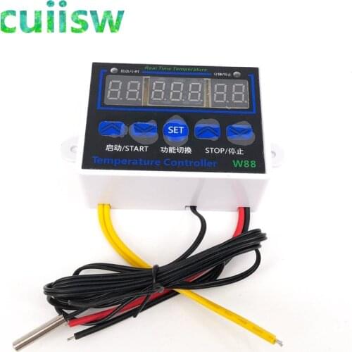 W88 12V/220V 10A Digital LED Temperature Controller Thermostat Control Switch Senso