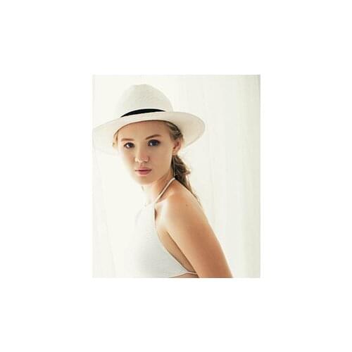 Factory Price In Stock! 6 Color Brand New Fashion Men/Women Summer Straw Beach Sum Hat Jazz Caps fedoras hat