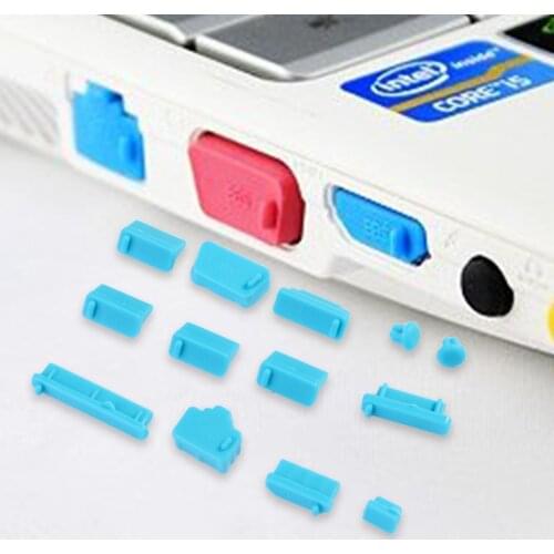 13Pcs Colorful Type-C Anti-Dust Plug Protector Dustproof Cover USB RJ45 Port HDMI Interface Dust Stopper Laptop Accessories