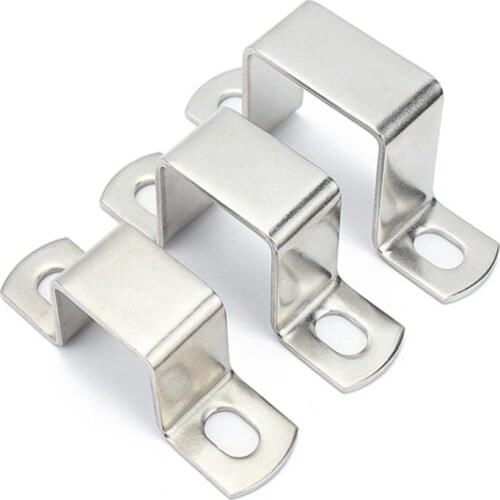 Stainless steel square pipe buckle horse riding ohmic right angle bracket U-tube clamp