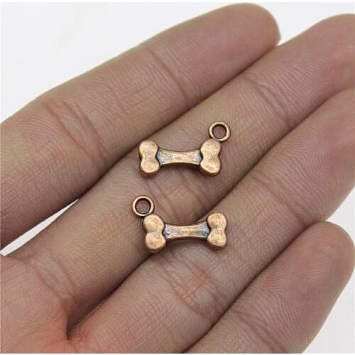 20pcs 16x10mm Pendant Bone Bone Charm Pendants For Jewelry Making Antique Silver Color Dog Bone Pendants