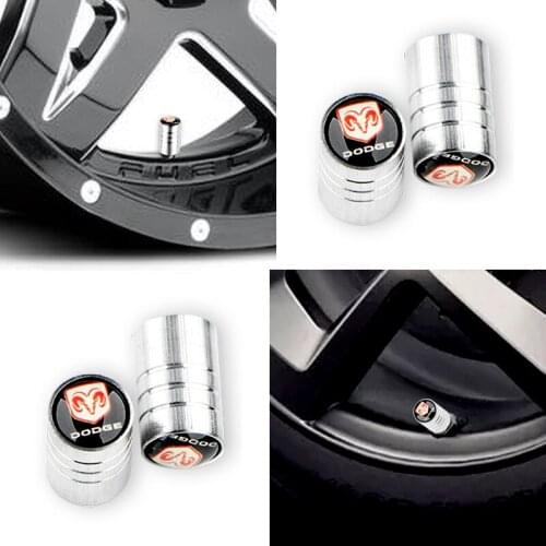 4pcs Metal car wheel tire valves tire Air plugs holster For Dodge Challenger RAM 1500 Charger Avenger Caliber Nitro Auto goods