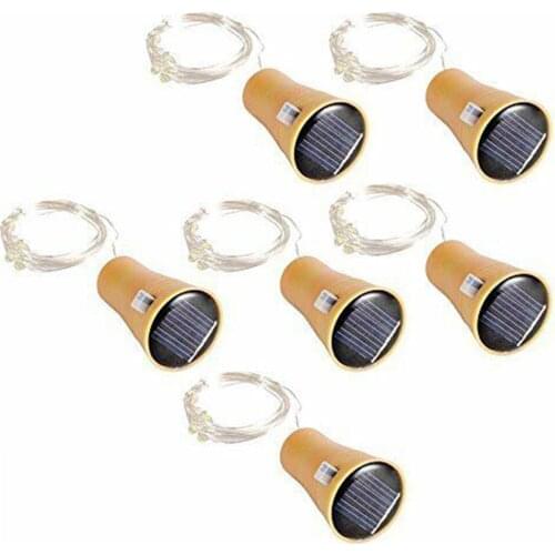 6 Pcs Solar Cork Light String Copper Wire Light String Lantern String Christmas Light Wine Bottle Atmosphere Light 10 Lights