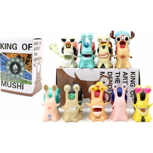 Anime One Piece Den Den Mushi Telephone Figure Luffy Sanji Law Nami Chopper Action Figure PVC Model Toy Doll