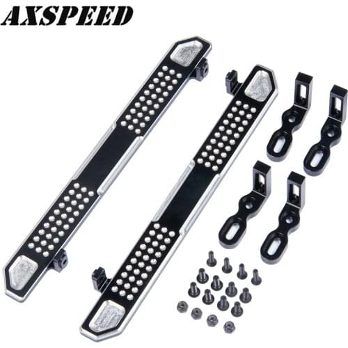 AXSPEED 2PCS TRX4 Metal Pedal Rock Sliders Board Side Cleat Pedal for 1/10 RC Crawler Traxxas TRX-4 Upgrade Parts