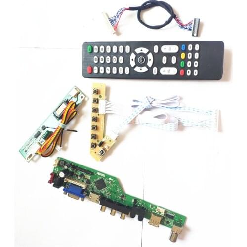 For LP154W01-A3K3/A3K4 T.V56 drive board HDMI-Compatible VGA USB AV RF keyboard+Remote+Inverter LCD monitor LVDS 1CCFL 30Pin