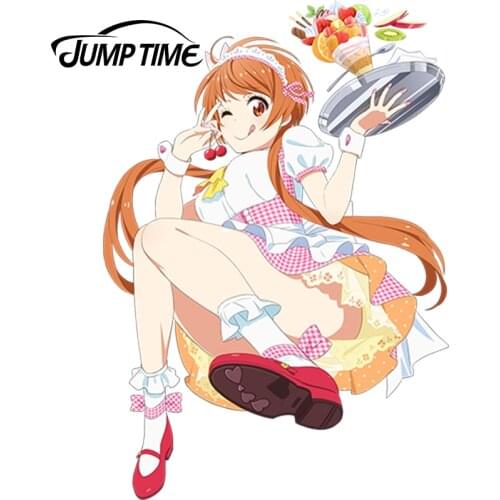 JumpTime 13cm x 9cm 3D Car Stickers Nisekoi Anime Car Styling Sweet Girl Tachibana Marika JDM Waterproof Body Decals