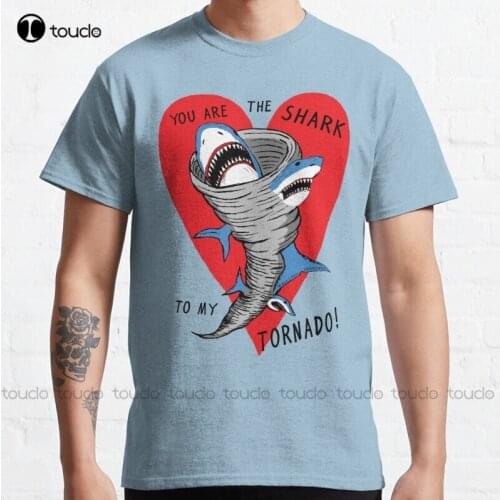 New Shark To My Tornado Classic T-Shirt Cotton Tee Shirt S-5Xl T Shirt t-shirts for men Unisex