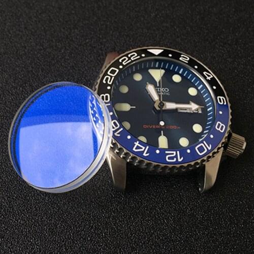 Domed crystal with steped edge Designed for Sloped Ceramic Bezel watch crystal Parts For Seiko brand SKX007 SKX011 New SPRD