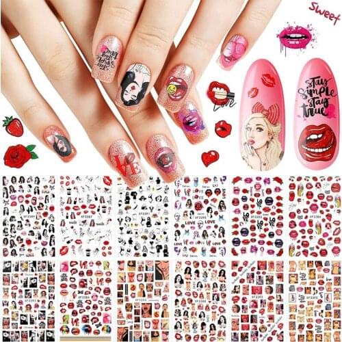 LEAMX Nail Art Stickers