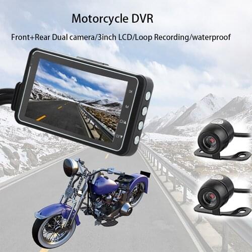 Motorcycle Camera DVR Motor Dash Cam Special Dual-track Front and Rear Video Recorder Night Vision G-sensor Motorcycle Black Box