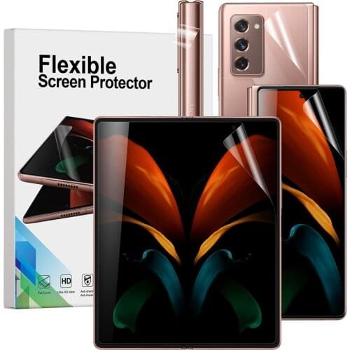 3Pcs 3 IN 1 Soft Hydrogel Film For Samsung Galaxy Z Fold 2 Anti Fingerprints Film For Galaxy Z Fold 2 Cover Screen Protector