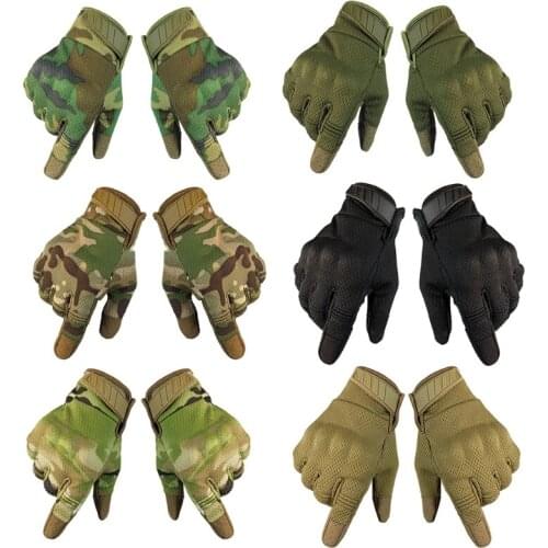 Men Outdoor Touchscreen Camouflage Gloves Motorcycle Breathable Non-Slip Mittens LX9E