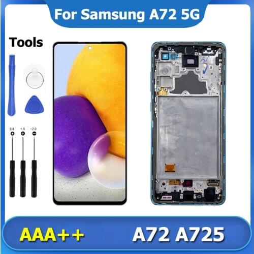 A72 5G LCD Screen Repair For Samsung Galaxy Super AMOLED Screen Replacement A725 LCD Display Touch Screen Digitizer Assembly