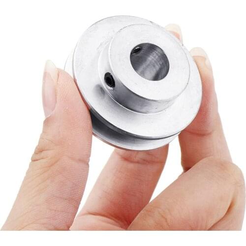 Pulley 5-8mm Aluminum Alloy 40mm Single Groove Fixed Bore Pulley Wheel for Motor Shaft 6mm Belt
