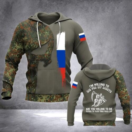 Russia Eagle Tattoo Country Flag 3D Printed Hoodie Man Women Pullover Tracksuit Outwear Zipper Sweatshirt Casual Jersey
