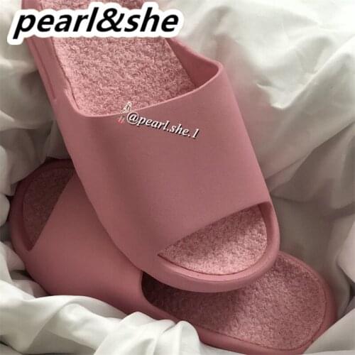 Women Extra Fluffy Fur Slides Womens Beach Shoes Hairy Beach Slippers Shoe Sole Women Clogs 2021 Sandals