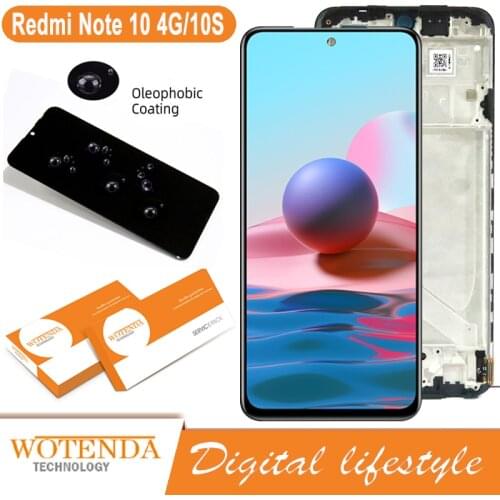 Original 6.43" Super AMOLED Display For Xiaomi Redmi Note 10 M2101K7AI M2101K7AG LCD Touch Screen Digitizer For Redmi Note 10S