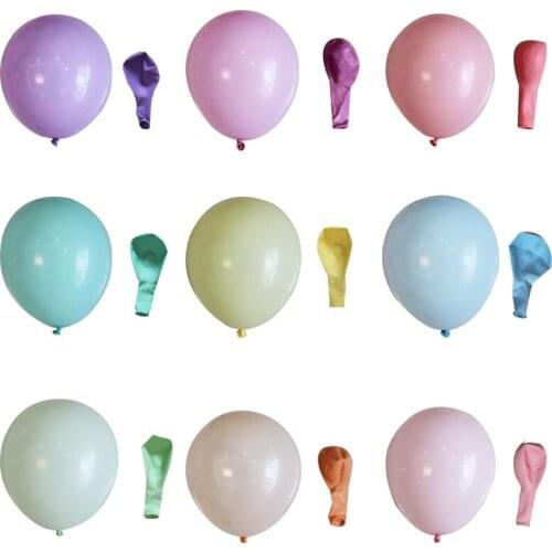 100pcs 5 10 12inch Macaron Colour Latex Helium Balloons Baby Blue Pink Birthday Event Party Wedding Mint Green Decor Baby Shower