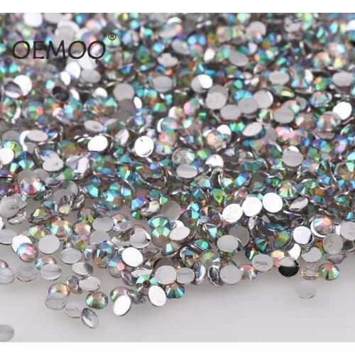 10000pcs Crystal AB Round Resin Flatback Rhinestones 2mm/3mm/4mm/5mm DIY Nail Art Phone Shoes Decorations