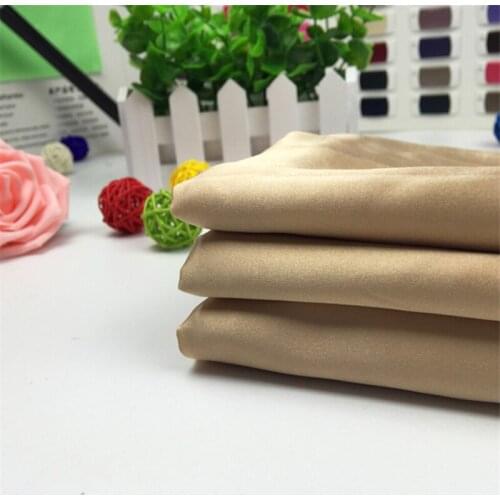 Factory Price 100% Polyester Champagne Color Satin Charmeuse Fabric for Summer Shirt Dress