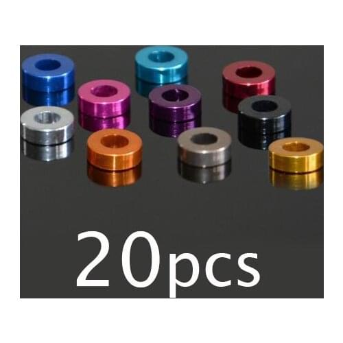 Free Shipping 20 Pcs Aluminium Alloy Flat Gaskets Washers 3*6*3mm for DIY Models