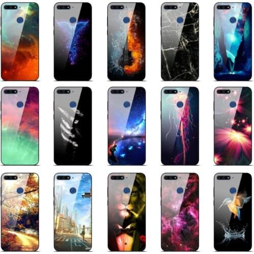 Phone Case for huawei Y6 2018 case Silicone Bumper cover for huawei Y6 Prime 2018 Tempered Glass Case Cover Shell pop Coque Etui