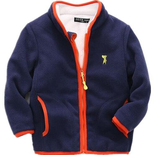 Children hoodies jacket winter plus velvet double-deck kids fleece thick warm outerwear coat for boys girls 100-140 sweatshirs