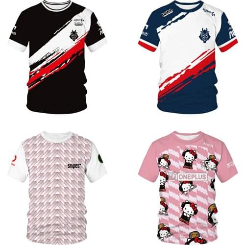 Fashion new 3D printing summer hot sale short-sleeved round neck men and women same sports T-shirt 2021