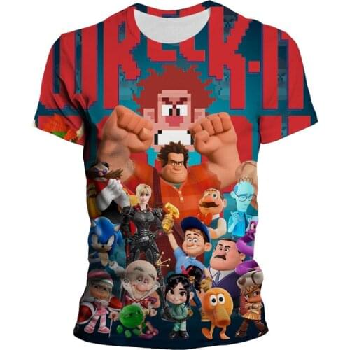 New Wreck It Ralph T Shirt Men Women Children 3D Printed Summer Short Sleeve Boy Girl Kids Fashion Cool Casual Tops Tee Clothing