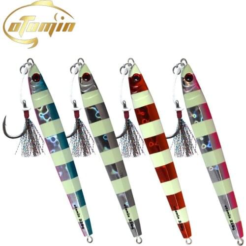 AS Fast Luminuous Jigging Lure Sinking Glow jig 160g220g Speed Falling Jig Artificial Metal Lead Fishing Vertical Bait Lure