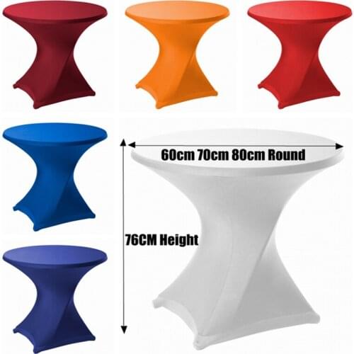 Good Looking 76cm H Stretch Bar Table Cover Spandex Lycra Cocktail Table Covers For Hotel Party Wedding Table Cloth Decoration